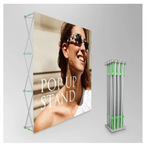 Multi Panel Pop up Display Stand Kit Tool Free Quick Assembly Collapsible Backdrop OEM Custom Fabric Print Exhibition Wall