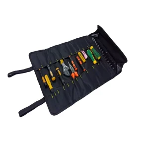 Multi-Pocket Tool Bag with 22 Tool Holder Slots, Zipper Pouch and Handle for Electricians