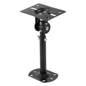 Multi-Position Adjustable Metal Steel Wall-Mounted Speaker Brackets with 27-39cm Range Black