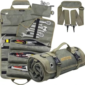 Multi-Purpose Portable Tool Organizer Carrier Roll-Up Bag for Mechanics