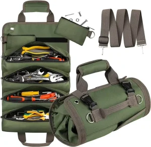 Multi Purpose Tool Roll up Bag Portable Tool Storage Organizer Bag for Men Women