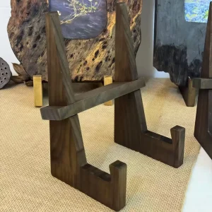Multi-Size Solid Wood Picture Frame and Plate Display Stand