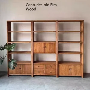 Multi-Tiered Antique Display Rack and Vintage Bookshelf for Collectibles and Tea Utensils