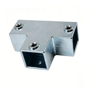 Multi direction 50mm Square Tubing Connection Joint No Weld Metal Fitting For Mechanical Equipment Stand Frame