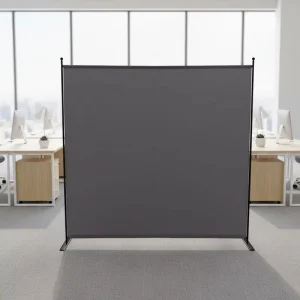 Multi functional Office Partition Screen 180x180cm Steel Frame Fabric Room Divider for Home Office School & Hospital