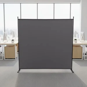 Multi functional Office Partition Screen 180x180cm Steel Frame Fabric Room Divider for Home Office School & Hospital