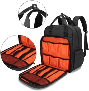 Multifunction Tool Bag Electrician Tool Carrier Backpack Large Bartender Travel Tool Backpack