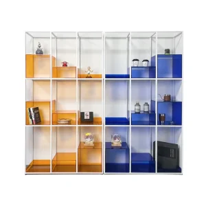 Multifunctional Transparent Acrylic Bookshelf, Wear-Resistant Plastic