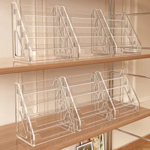Multifunctional Transparent Acrylic Display Stand and Desktop Storage Rack for Anime Figures Nail Polish and Cosmetics