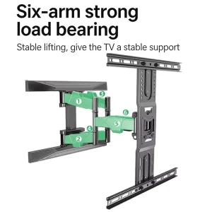 NB 45 75 Inch LCD Curved TV Hanging Bracket Wall Mounted Bracket Telescopic Rotating Display Vertical Screen Base P6