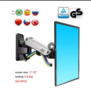 NB F120 17 27″ Aluminum GS Gas Spring 360 Rotate Full Motion TV Wall Mount Bracket Lcd Monitor Wall Mount Stand Screen Holder