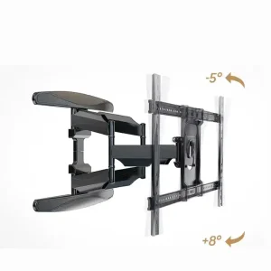 NB P65 Heavy Duty Full Motion Steel TV Wall Bracket Telescopic Rotating Swivel 55 75 Inch LCD TV Mount Home CE Certified