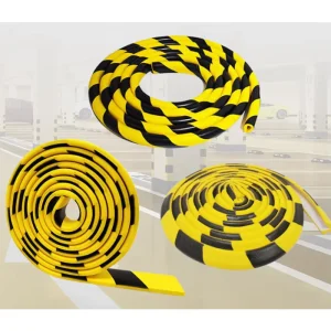 NBR Rubber Yellow Black Protective Anti Collision Corner Guard Strip for Workshop Wall Foam Sponge Flame Retardant