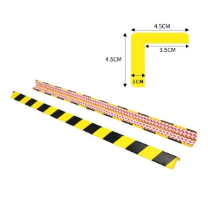 NBR Yellow Black Reflective Warning Anti Collision Non Adhesive Wall Corner & Garage Door Protector