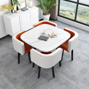 Negotiation Table and Chair Set with Small Square Table