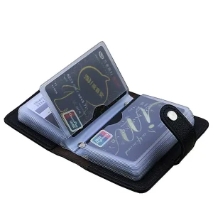 New Arrival PU Leather 24 Bits Card Case Business Card Holder Men Women Credit Passport Card Bag ID Wallet