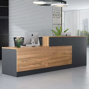 New Design Commercial Office Desk Furniture L Shape Wood Modern Office Reception Desks Reception Counter