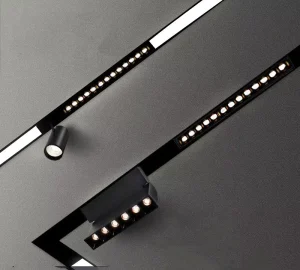 New Design Indoor 48V Aluminium Profiles Magnet Linear Track Lighting System LED Magnetic Ceiling Light for Stretch Ceilings