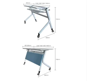 New Modern Commercial Office Furniture Movable Training Table Meeting Conference Folding Training Table
