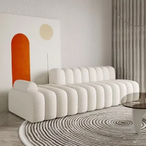 New Net Red Fabric Sofa Small Sofa Living Room Shaped Armless Module Light Luxury Cream Ins Wind Modular