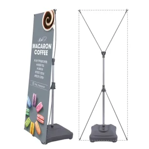 New Product Reusable Outdoor Display Adjustable Stand Trade Show X Banner Printing