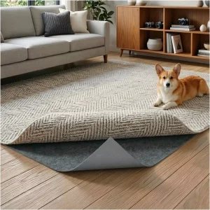 Non-Slip Felt Carpet Pad Protector for Preventing Floor Scratches, Cuttable to Any Shape