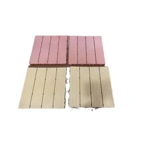 Non-Slip Interlocking PP Turf Tile Flooring Panels 300x300x25mm