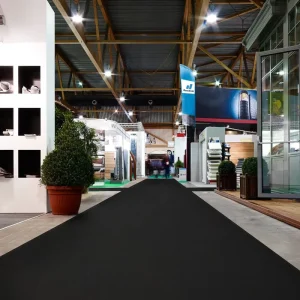 Non Slip Needle Punched Felt Rolls Black Carpet for Outdoor Events Plain Exhibition Red Carpet