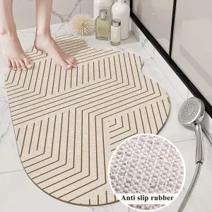 Non Slip Quick Drying Foot Scrubber Shower Mat Anti Slip PVC Loofah Coil Bath Mat for Tub Floor Bathroom Mat Set