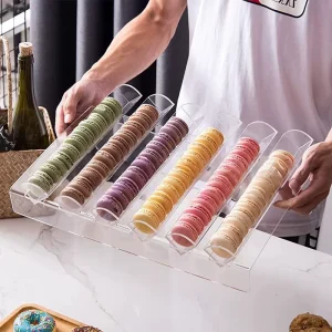 Nordic Acrylic Dessert Display Stand with Transparent Tray for Buffets and Parties