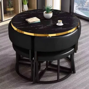 Nordic Leather Reception Negotiation Table and Chair Set