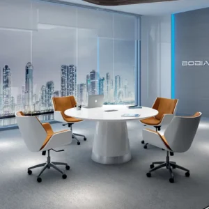 Nordic Negotiation Table and Chair Set for Sales Office and Business Reception