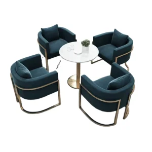 Nordic Round Negotiation Table and Four Chairs Set