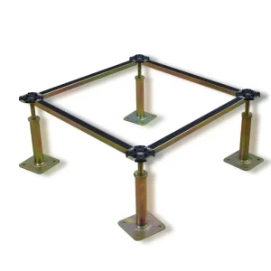 OA Network Cabling Adjustable Raised Floor Support Pedestal with Square Base for Office Building Computer Room Access Flooring