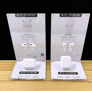 OEM Custom Clear Acrylic Display Stand for Wireless Bluetooth Earphones