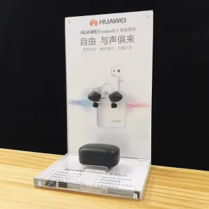 OEM Custom Design Clear Acrylic Display Stand for Wireless Bluetooth Earphones Electronic Shop Display Racks