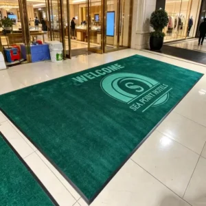 OEM Design Personalized Logo Anti slip Entryway Floor Mat Nylon Indoor Outdoor Household Commercial Rubber Door Mat Carpet