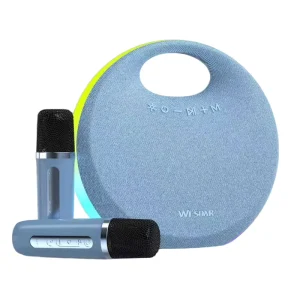 OEM Handheld Karaoke Bluetooth Loudspeaker Portable Boombox 10W Deep Bass RGB Light TWS Built-in Mic USB AUX TF