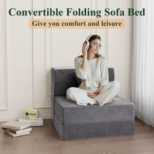 OEM ODM Custom Modular Cotton and Linen Fabric Sofa Bed Folding Sofa Chair