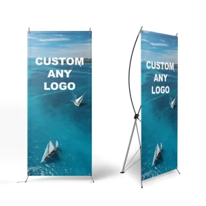 OEM ODM Digital Printing 80x180cm PVC Exhibition Display Waterproof Foldable Custom X Banner Stand for Trade Shows