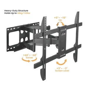 OEM ODM Heavy Duty Steel Tilt TV Bracket Tilt Full Motion Large TV Wall Stand Mount for 37 to 86 Inches LED LCD Screen