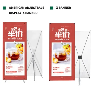 OEM ODM Price Portable PVC Advertising Banner Custom Printed X Banner Stand 80x180cm Trade Show Event Display