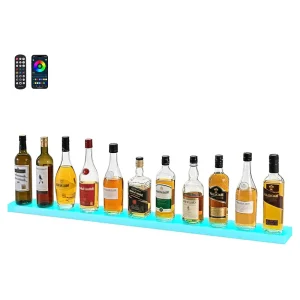 OUKE Acrylic Display Stand Acrylic Display Wine Rack Wall Mounted Light up Acrylic Display Box Rack Best Display Stand