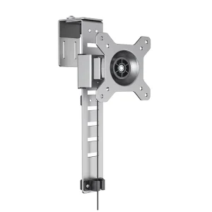 Office Cubicle Monitor Mount VESA Height-Adjustable 360-Degree Rotation Clamp for 17-34 Inch Screens