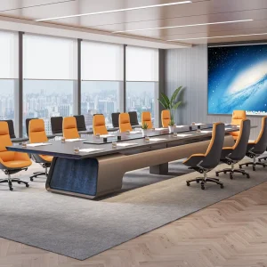 Office Meeting Room Veneer Painted Long CEO Boardroom Desk Executive Conference Table