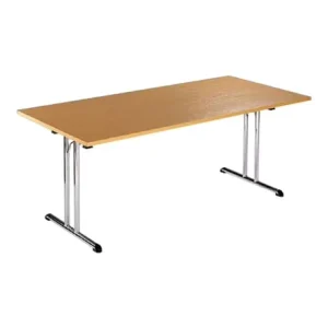 Office Project Furniture ContractSofas Customizable Office Conference T Bar Folding Table with Galvanized Folding Mechanism