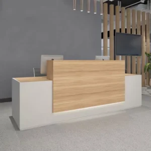 Office Reception Desk with Storage Cabinet for Beauty Salons and Commercial Use