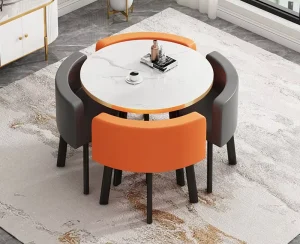 Office Reception Negotiation Table and Chair Set for Lounge, Dining, or Kitchen