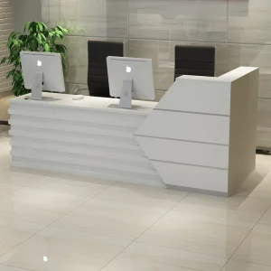 Office White Front Reception Desk Counter Reception Table