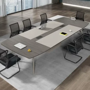 Office Wood Negotiation Training Table and Desk Chair Combination Long Conference Table